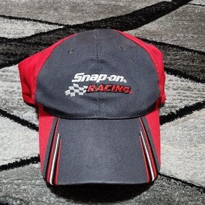 VINTAGE EMBROIDERED SNAP-ON RACING CAP HAT